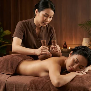 Тайская программа травяными мешочками с маслом "Сонный Сиам"